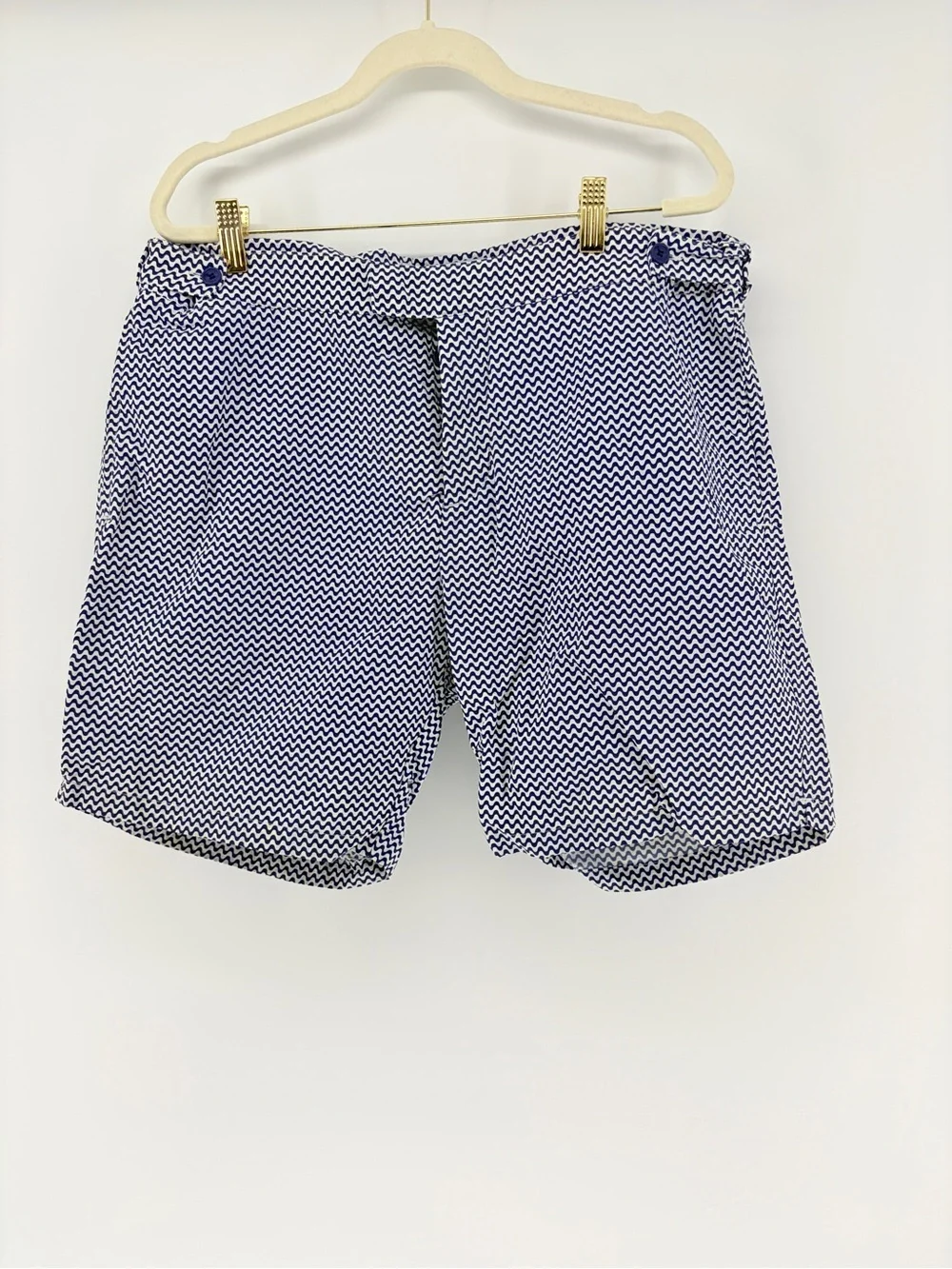 Frescobol Carioca Navy Chevron Pattern Shorts 36 “Long” 8” Inseam